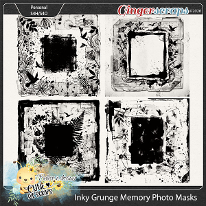 Inky Grunge Memory Photo Masks