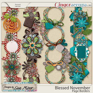 Blessed November Page Borders from Designs by Lisa Minor