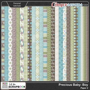 Precious Baby Boy-2 Paper by Let Me Scrapbook