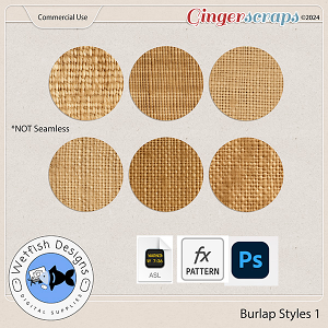 Burlap Layer Styles 1 by Wetfish Designs  