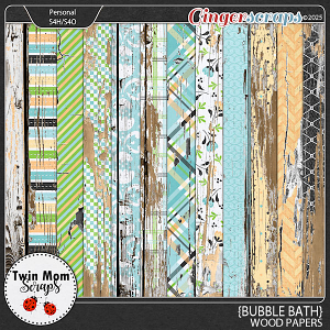 Bubble Bath - WOOD PAPERS by Twin Mom Scraps