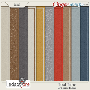 Tool Time Embossed Papers by Lindsay Jane