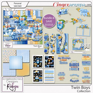 Twin Boys Collection by Scrapbookcrazy Creations