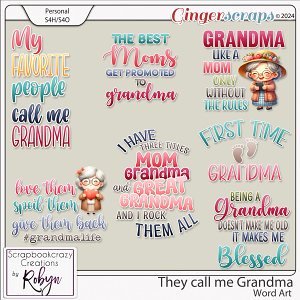 They call me Grandma Word Art by Scrapbookcrazy Creations