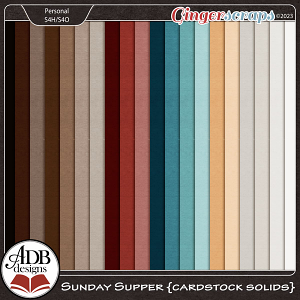 Sunday Supper Cardstock Solid Papers