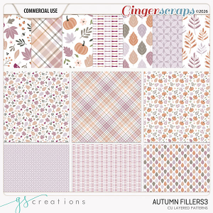 Autumn Fillers3 Layered Patterns (CU) by GS Creations