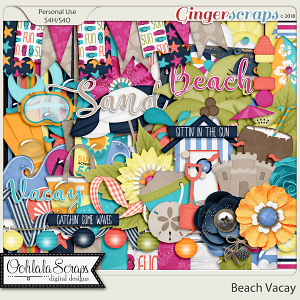 Beach Vacay Digital Scrapbook Kit