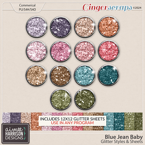 Blue Jean Baby Glitters by Aimee Harrison