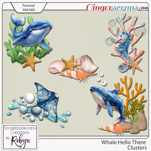Whale Hello There Clusters by Scrapbookcrazy Creations