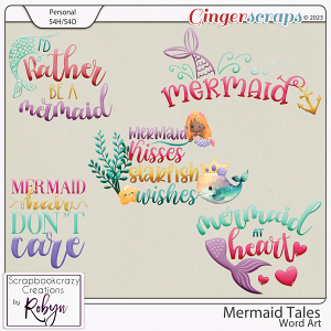 Mermaid Tales Word Art by Scrapbookcrazy Creations