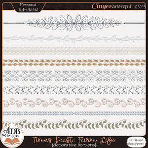 Times Past: Farm Life Borders by ADB Designs Times Past: Farm Life Borders by ADB Designs