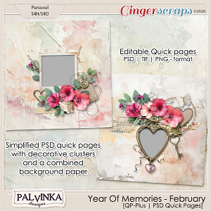 Year Of Memories - February QP-Plus by Palvinka Designs