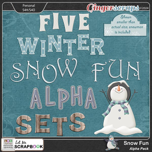 Snow Fun Alpha Pack by Let Me Scrapbook