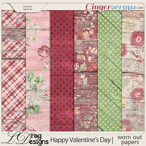 Valentine's Day: Worn Out Papers by LDragDesigns