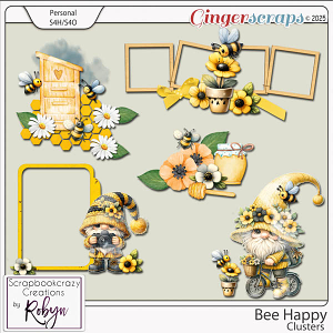 Bee Happy Clusters by Scrapbookcrazy Creations