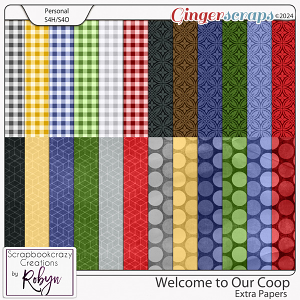 Welcome to Our Coop Extra Papers by Scrapbookcrazy Creayions