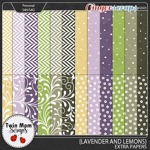 Lavender and Lemons - EXTRA PAPERS by Twin Mom Scraps