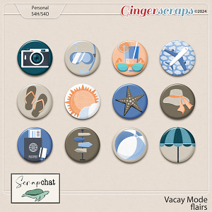 Vacay Mode Flairs by ScrapChat Designs