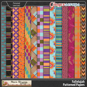 Fallelujah Patterned Papers by Moore Blessings Digital Design