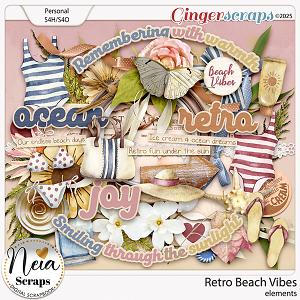 Retro Beach Vibes - Elements - by Neia Scraps