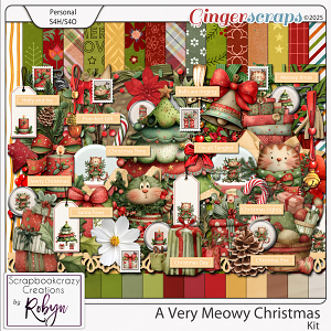 A Very Meowy Christmas Kit by Scrapbookcrazy Creations