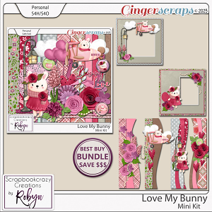 Love My Bunny Trio by Scrapbookcrazy Creations