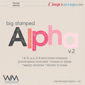 Big Stamped Alpha | V.2