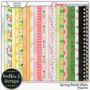Spring Break Vibes PAPERS by Heather Z Scraps