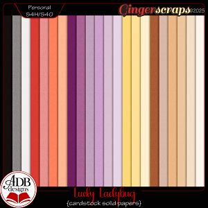 Lucky Ladybug Cardstock Solid Papers by ADB Designs