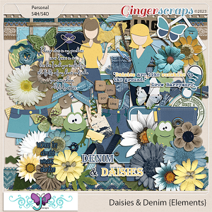 Daisies & Denim Elements by Triple J Designs