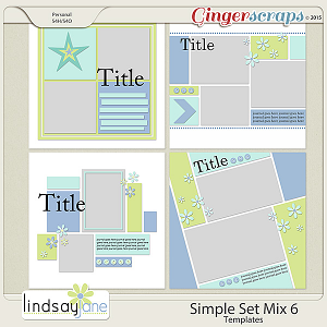 Simple Set Mix 6 Templates by Lindsay Jane