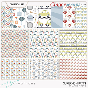 Supermom Layered Patterns (CU) by GS Creations