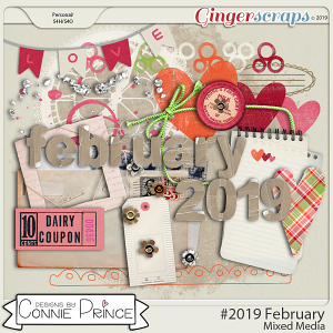 #2019 February - Mixed Media by Connie Prince