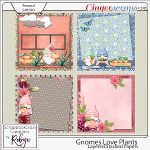 Gnomes Love Plants Layers Stacks by Scrapbookcrazy Creations