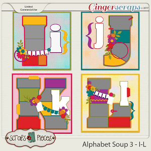 Alphabet Soup Template Pack 3 - I-L