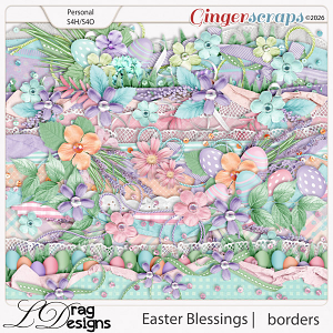 Easter Blessings : Borders by LDragDesigns