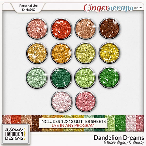 Dandelion Dreams Glitters by Aimee Harrison
