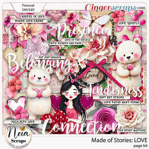 Made of Stories: LOVE - Page Kit - by Neia Scraps