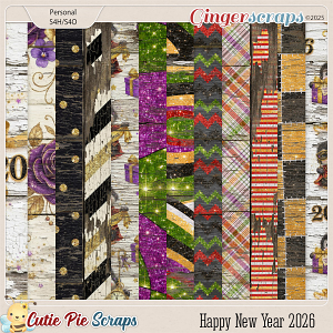 Happy New Year 2026 Wood Papers
