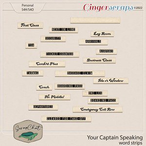 Your Captain Speaking Word Strips by ScrapChat Designs