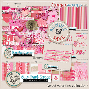 Sweet Valentine Collection by Chere Kaye Designs and Blue Heart Scraps