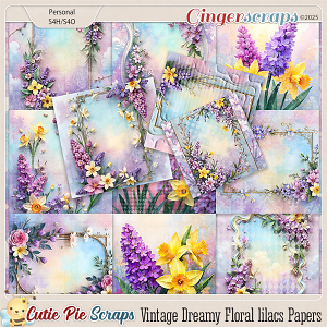Vintage Dreamy Floral lilacs Papers