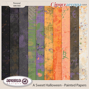 A Sweet Halloween - Painted Papers by Aprilisa Designs