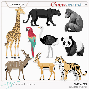 Animals 2 Layered Templates (CU) by GS Creations