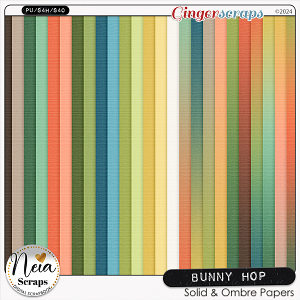 Bunny Hop - Solid & Ombre Papers - by Neia Scraps