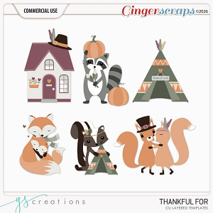 Thankful For Layered Templates (CU) by GS Creations