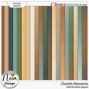 Cherish Moments- Solid & Ombré Papers - by Neia Scraps
