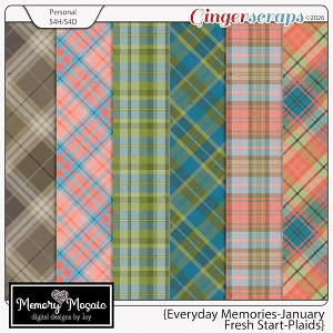 Everyday Memories-January: Fresh Start Plaids by Memory Mosaic
