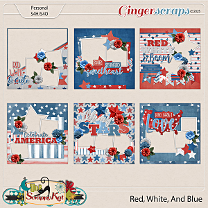 Red, White, & Blue Quick Pages by The Scrappy Kat