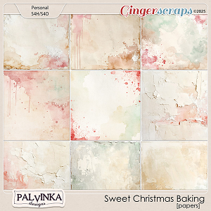 Sweet Christmas Baking Papers by Palvinka Designs